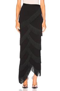 Y Project Fringe Skirt In Black