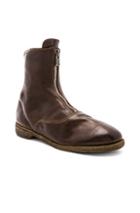 Guidi Full Grain Horse Leather Front Zip Boots In Brown
