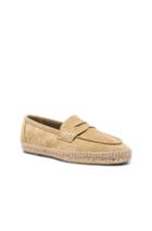 Loewe Suede Loafer Espadrilles In Neutrals