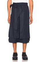 Craig Green Layered Cotton Track Shorts In Blue