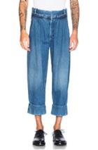 J.w. Anderson Pleat Front Baggy Trousers In Blue