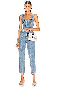Agolde Ingrid All In One Jumpsuit In Denim Light