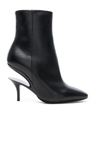 Maison Margiela Cut Out Leather Boots In Black