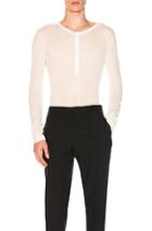 Ann Demeulemeester Henley Top In White