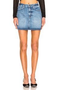 Frame Le Mini Skirt In Denim Light