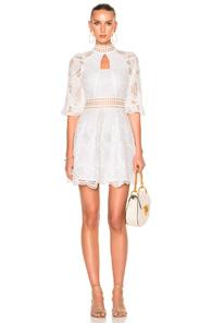 Nicholas Pollen Lace Paneled Dress In White