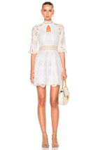 Nicholas Pollen Lace Paneled Dress In White