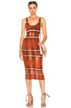 Enza Costa Rib Tank Dress In Ombre & Tie Dye,red