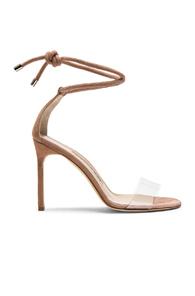 Manolo Blahnik 105 Suede Estro Sandals In Neutrals