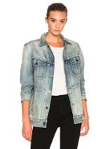 Saint Laurent Oversize Steve Jacket In Blue