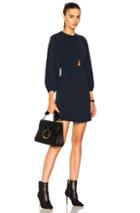 Tibi Cut Out Mini Dress In Blue
