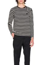 Alexander Mcqueen Long Sleeve Striped Shirt In Black,stripes