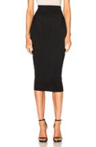Victoria Beckham Elite Viscose Wide Rib Pencil Skirt In Black