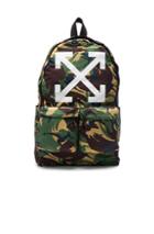 Off-white Arrows Backpack In Green,abstract