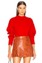 3.1 Phillip Lim Cropped Pullover Sweater In Red