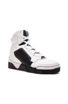 Givenchy Leather High Top Tyson Sneakers In Black,white
