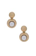 Oscar De La Renta Pearl Earrings In Metallics