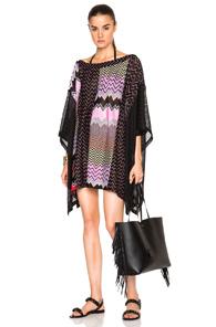 Missoni Mare Mini Caftan In Black,abstract,purple