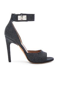 Givenchy Denim Shark Heels In Blue