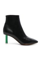 Vetements Lighter Heel Leather Ankle Boots In Black