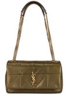 Saint Laurent Small Jamie Chain Patchwork Bag In Green