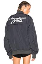Off-white Nylon Bomber Jacket In Gray