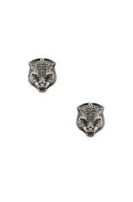 Gucci Feline Head Cufflinks In Metallics