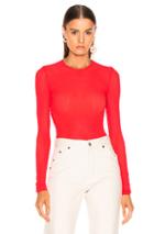 Maison Margiela Long Sleeve Bodysuit In Orange