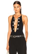 Alessandra Rich Crystal Swimsuit In Black