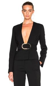 Stella Mccartney Buckle Blazer In Black