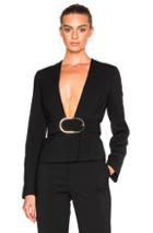 Stella Mccartney Buckle Blazer In Black