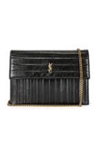Saint Laurent Victoire Chain Wallet Bag In Black