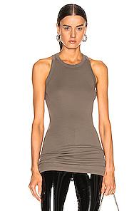 Drkshdw By Rick Owens Rib Tank Top In Green