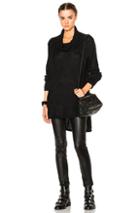 Fine By Superfine Bomber Sweater In Black