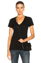 Cotton Citizen Classic V Neck Tee In Black