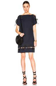 Thakoon Lace Shoulder Dress In Blue