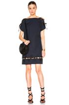 Thakoon Lace Shoulder Dress In Blue