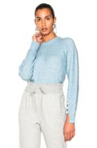 3.1 Phillip Lim Inset Shoulder Pullover Sweater In Blue
