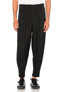 Homme Plisse Issey Miyake Pleated Long Trousers In Black