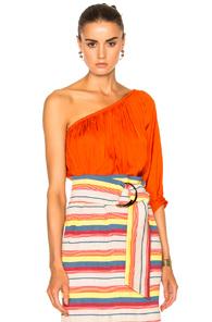 Smythe Single Shoulder Top In Red