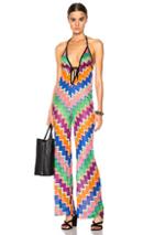 Missoni Mare Jumpsuit In Abstract,geometric Print,stripes,green,blue