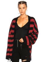 Rta Odella Cardigan In Black,metallics,red,stripes