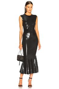 Norma Kamali For Fwrd Fishtail Dress In Black