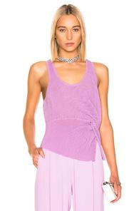 Michelle Mason Twist Tank In Purple