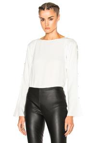 Lanvin Long Sleeve Top In White