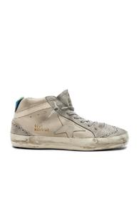 Golden Goose Leather Mid Star Sneakers In Gray