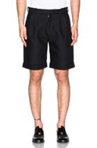 J.w. Anderson Double Pleat Straight Shorts In Black