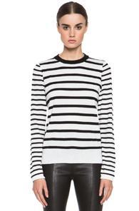 A.l.c. Valbray Fine Cashmere Sweater In White,stripes