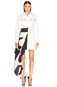 Calvin Klein 205w39nyc Cotton Twill Oversized Shirt In White