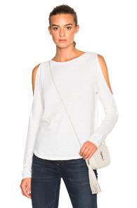Pam & Gela Cold Shoulder Tee In White